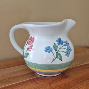 Vintage Caleca Sorrento Floral Pitcher - Made in Italy